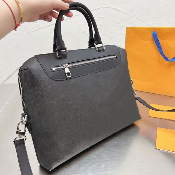 

men shoulder porte-documents voyage bag black brown leather business shoulder bag business totehandbag men lapbag 89qu#