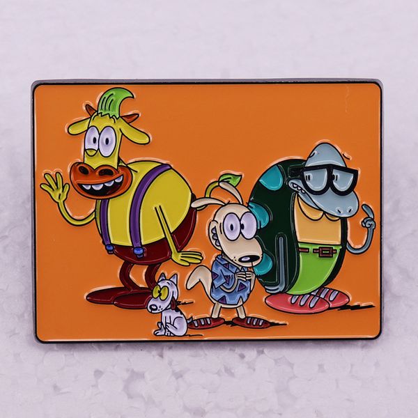 

cartoon comedy movie loko's modern life brooch meiman peripheral accessories pin badges, Blue