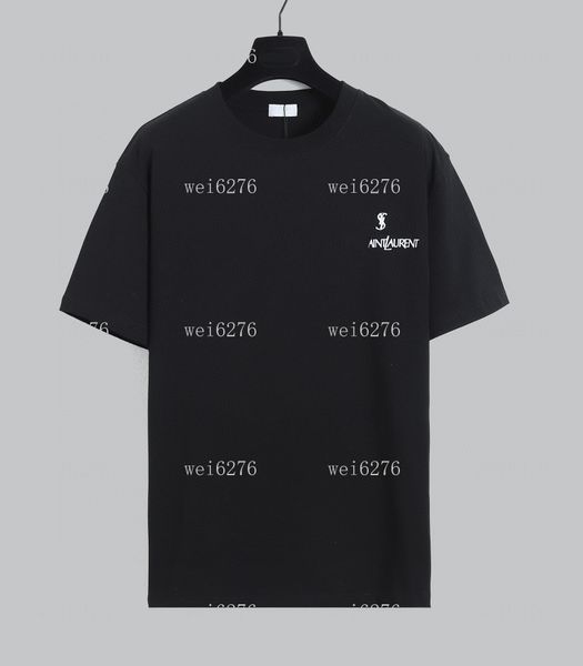 

men's and women's t-shirt splicing printing short sleeve early spring double strand fine cotton fabric digital printing process 23, Black;brown