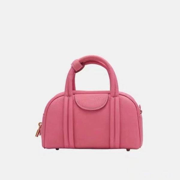 

the new mini 22 * 9 * 13.5 head layer cowhide multicolor beautiful color bowling bag shoulder inclined shoulder bag handbag