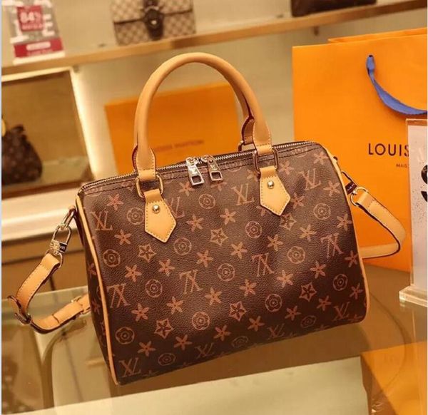

luxurys designers fashion women bag shoulder louise viuton bags lady totes handbags speedy with key lock shoulder vutton strap dust bag 30cm