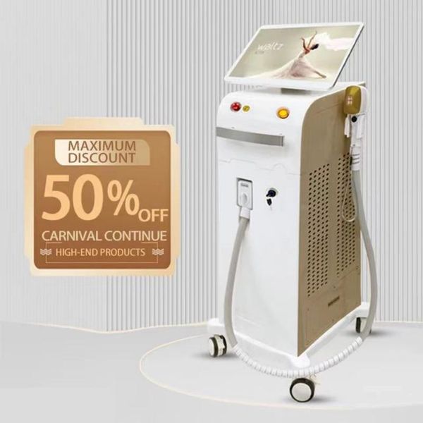 

latest laser professional diode laser hair removal professional 3 wavelengths diode laser 755nm 808nm 1064nm machine, Black