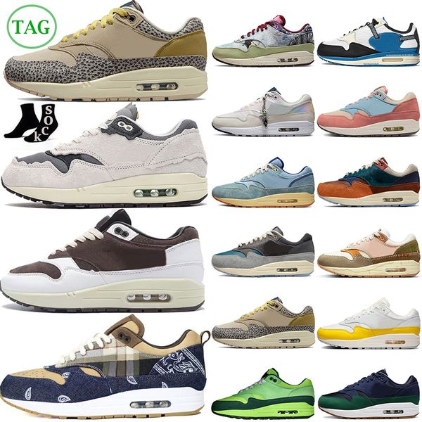 

1 87 mens running shoes patta waves womens 1s 87s bandana dirty denim protection pack ironstone oregon duck sneakers men women outdoor sport