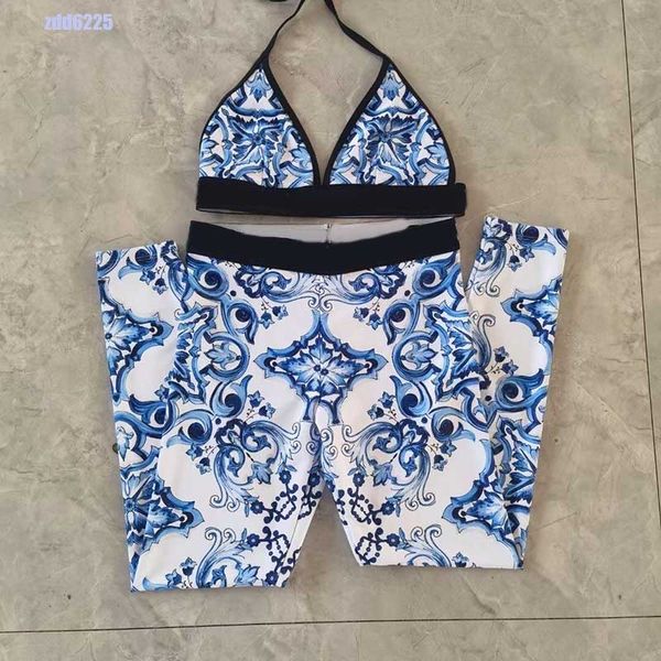 

fashion women's intimates swimsuit girl bathing suit summer beach swimwear letter striped pattern print women bikinis one piece, White