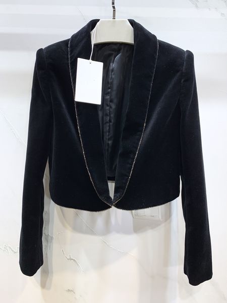 

women's outerwear & coatsvelvet short jacket with classic short style, Black;brown