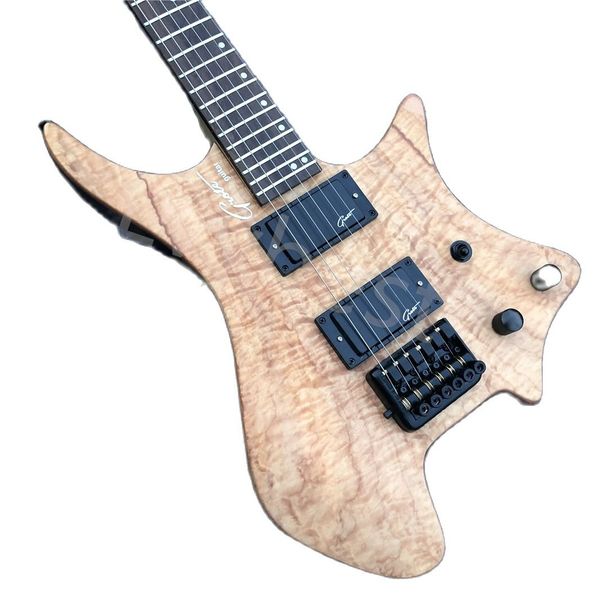 

lvyelectric guitar grote headless electric guitar portable travel silent guitar