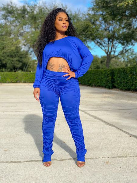 

2023 women tracksuits winter spring two piece set long sleeve hoodies pants crew neck jogging suit solid color outfits fashion sportswear dh, Gray