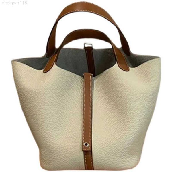 

customizable 2022 new bag color matching vegetable basket female bucket spring and summer wild leather cowhide