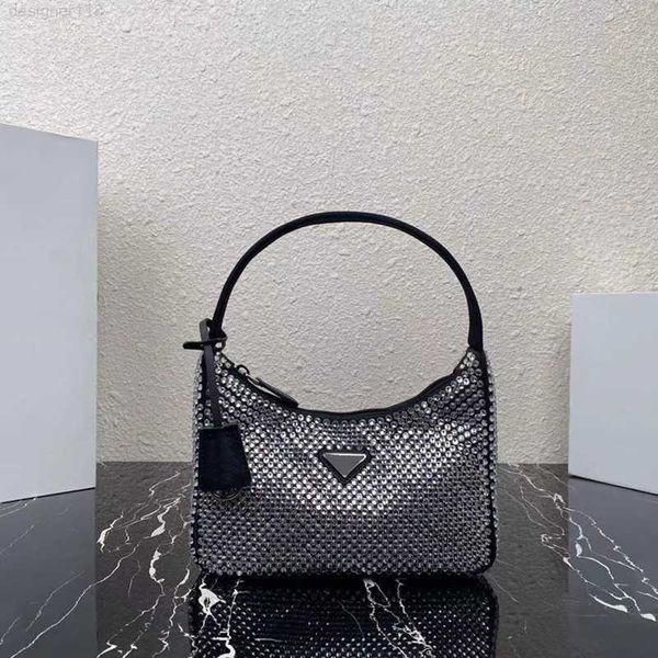 

famous p family luxury brand handbag diamond studded women's armpit bag