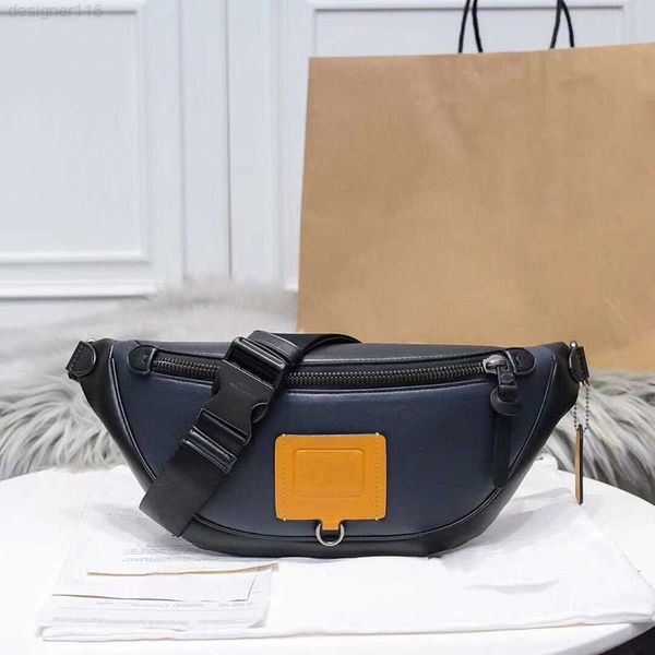 

design brand leather man shoulder bag waist