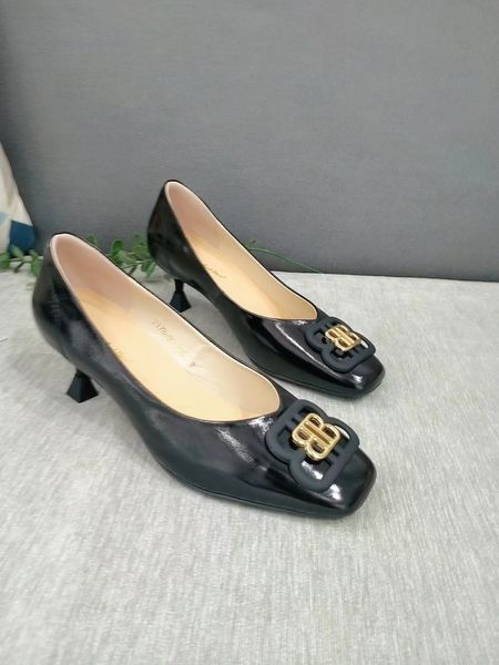 

square toe high-heeled formal shoes classic single shoe cow leather upper pig leather lining sheepskin insole simple fashion breathable comf, Black