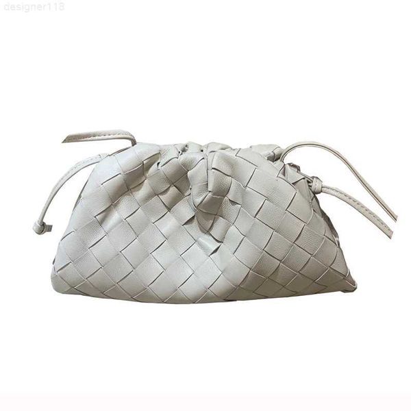 

customizable woven cloud dumpling bag soft leather hand hold shoulder messenger mini small female 2022 new