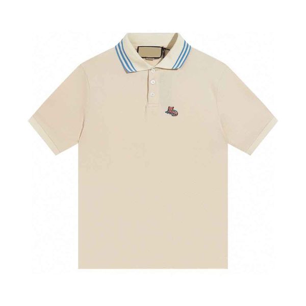 

men's plus tees & polos round neck embroidered and printed polar style summer wear with street pure cotton h1t22, Black;brown