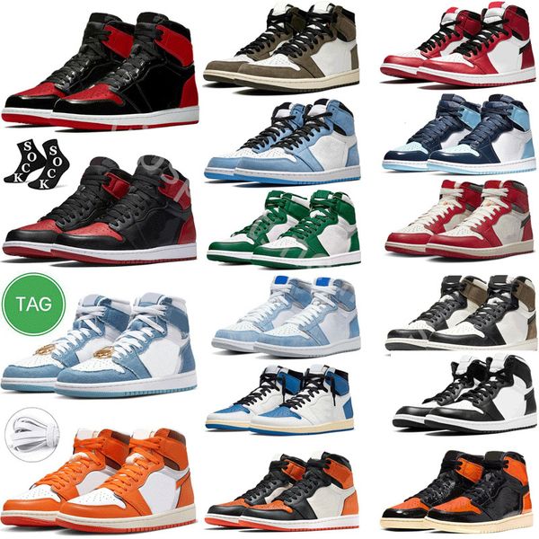 

retros jumpman 1 1s basketball shoes patent bred dark mocha marina ice diamond yellow toe stealth university cement true blue reverse light