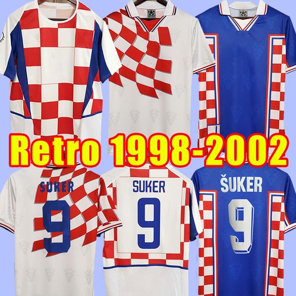 

suker retro jerseys home away boban croatia soccer jerseys vintage classic prosinecki football shirt soldo stimac tudor mato bajic maillot d, Black;yellow