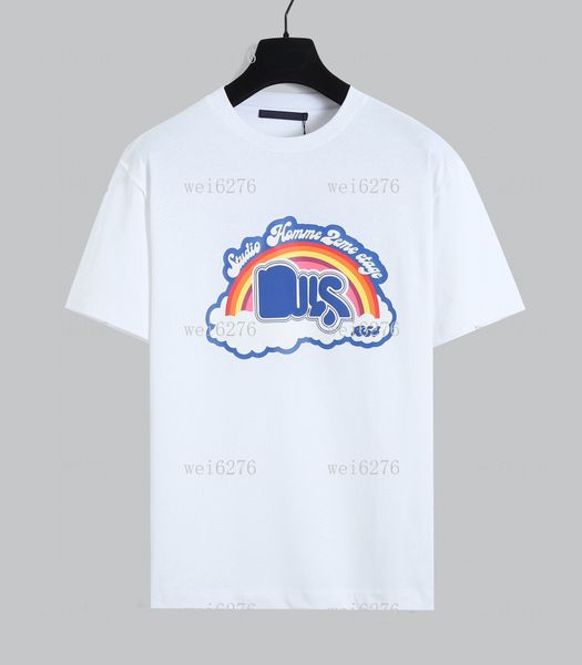 

men's and women's t-shirt splicing printing short sleeve early spring double strand fine cotton fabric digital printing process 23, Black;brown