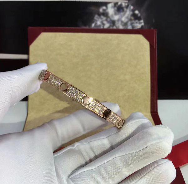 

gold diamond bracelet female stainless steel screwdriver couple love bracelet width 7mm diamond valentine's day gift girlfriend bracele, Black