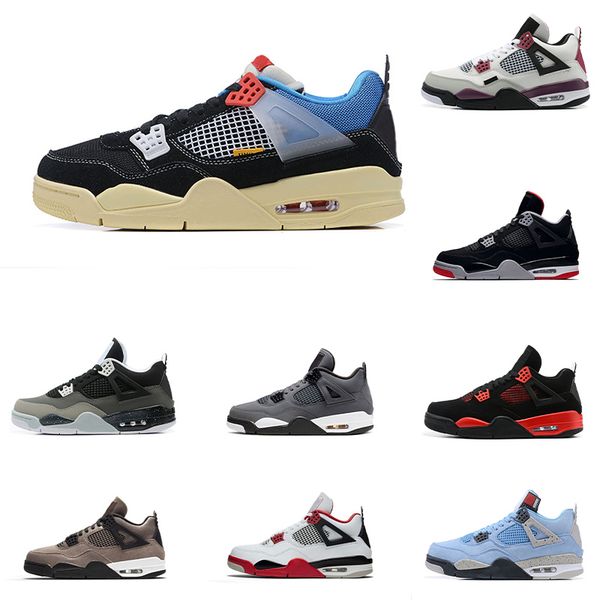 

jumpman 4 4s mens outdoor shoes military black cat canvas red thunder university blue thunder pink cactus jack men women trainers sports sne
