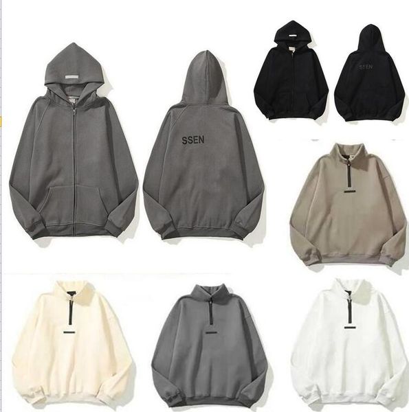 

designer hoodie ess warm hooded hoodies sweater suit mens womens fashion streetwear pullover sweatshirts loose hoodies lovers clothing, Black