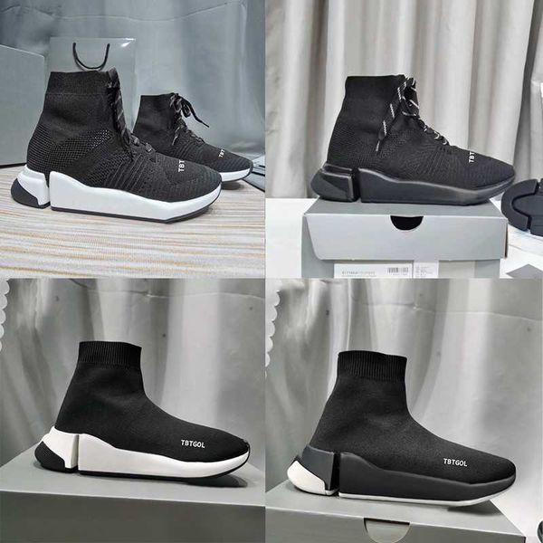 

2023 designer fly knit socks graffiti sole 1.0 2.0 3.0 running shoe platform mens runner triple black white sock casual shoes master woman