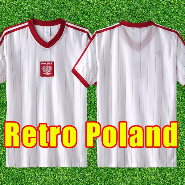 

retro soccer jerseys poland vintage football shirts short sleeve 1982 82, Black;yellow