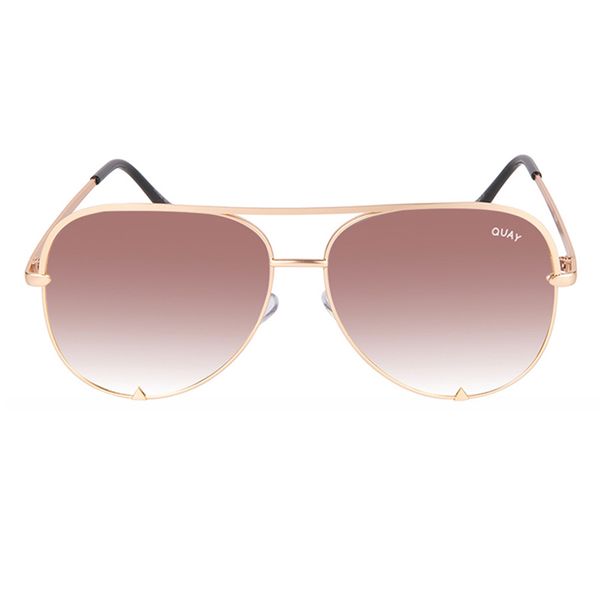 

66s sunglasses quay brand designer ladies pilot sunglasses women men goggle gradient sun glasses for women female high key shades uv400, White;black