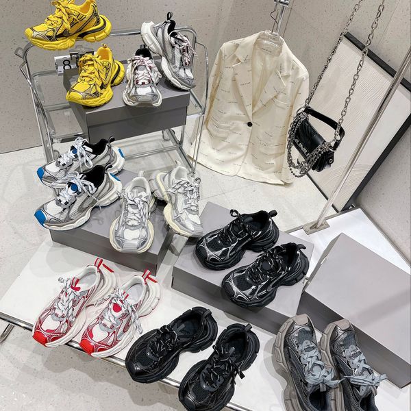 

3xl 2023 designer sneakers track 9 9.0 men woman retro casual shoes black and white mesh comfortable nylon sneakers personalized shoelaces s