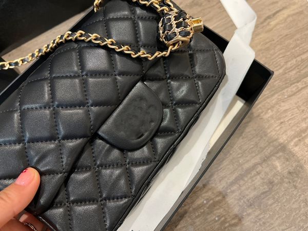 

casual luxury designer bag c fashion one shoulder bag crossbody bag handbag clamshell purse chain small golden ball brand luxury bag women b