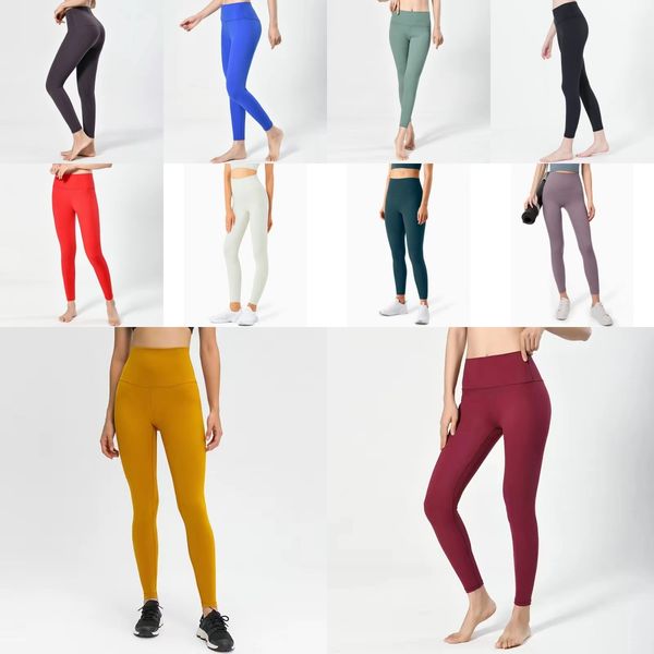 

compression tights lady sportwear designer pants yoga women lycra fabric solid color outfits pants high waist elastic lady outdoor sports