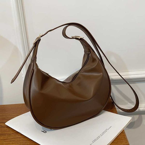

shoulder bags 2023 vintage leather crossbody for women fashion simple bag ladies designer handbags hobos sac 230116
