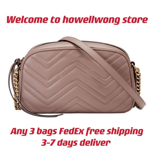 

camera bags 7a cowhide genuine leather chain shoulder bag zip closure with double hardware lady purses whole woman mes208b