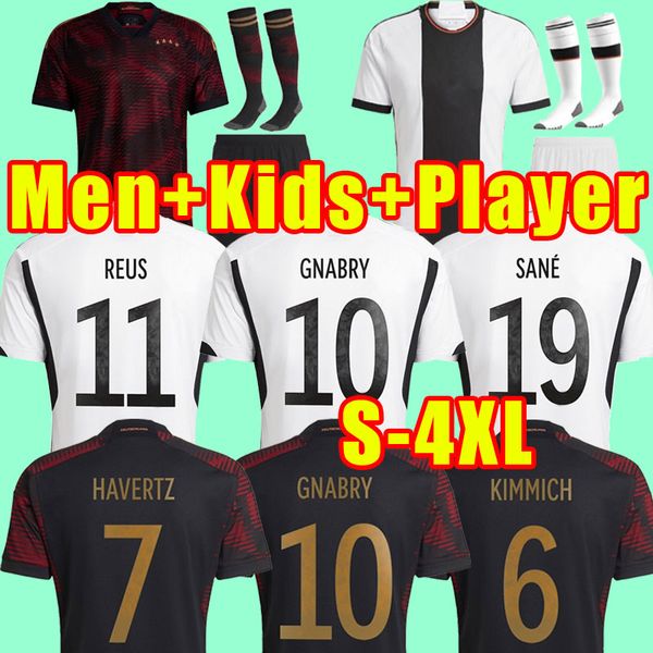 

xxxl 4xl 2022 hummels soccer jerseys germanys kroos werner muller women football shirt gotze sanea khedira reus german 22 23 player fans ver, Black;yellow