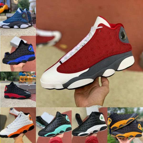

jumpman 13 13s casual basketball shoes mens high flint bred island grey toe dirty hyper royal starfish he got game black cat court purp ohmg