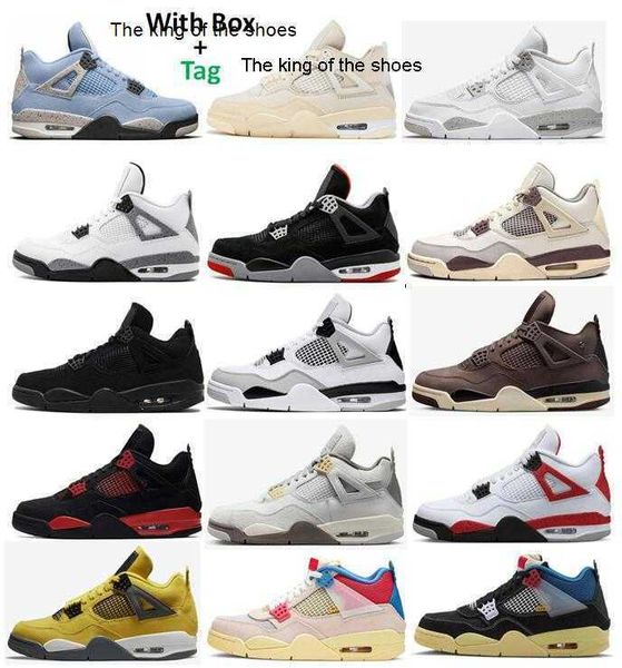 

4 amm violet ore bred sail university blue basketball shoes men 4s military black cat midnight navy white cement red cement fire red2023 og
