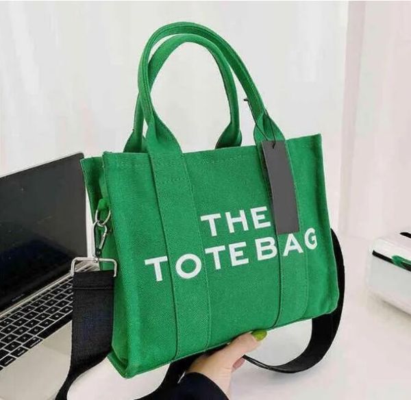 

2023 fashion bag women tote bag letter canvas bag marc jocobs diagonal handbag hand shopping bag wj001, Black;red