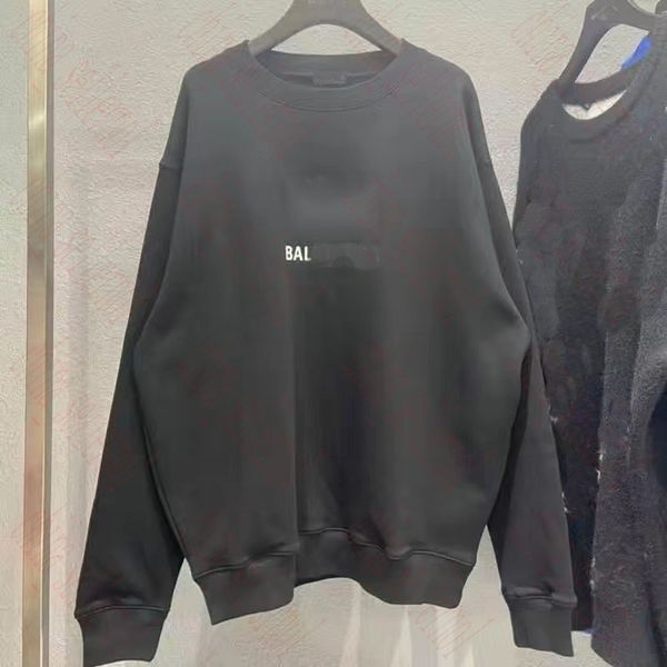 

sweatshirt men's sportswear spring and autumn casual fashion round neck embroidery long-sleeved loose fleece european and american swea, Black