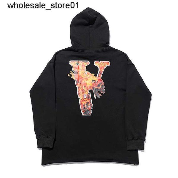 

men's hoodies sweatshirts designer flame hoodie men's women's same large pullover loose fashion brand loose streetwear hoodie, Black
