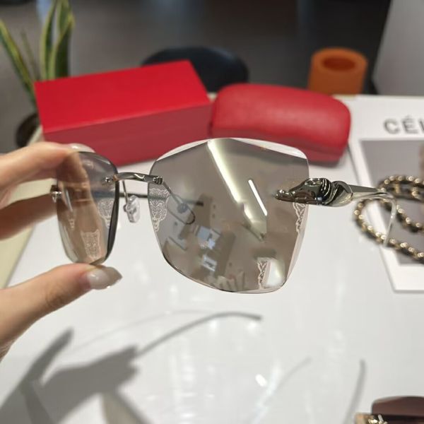

eyeglasses man carti glasses designer sunglasses women fashion frameless rectangle coating buffalo horn sunglass uv400 evidence eyeglass woo, White;black