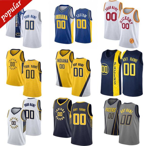 

75th custom jersey indiana''pacers''men women youths 23 isaiah jackson 26 jeremy lamb 33 myles turner miller 31 victor b, Black;red