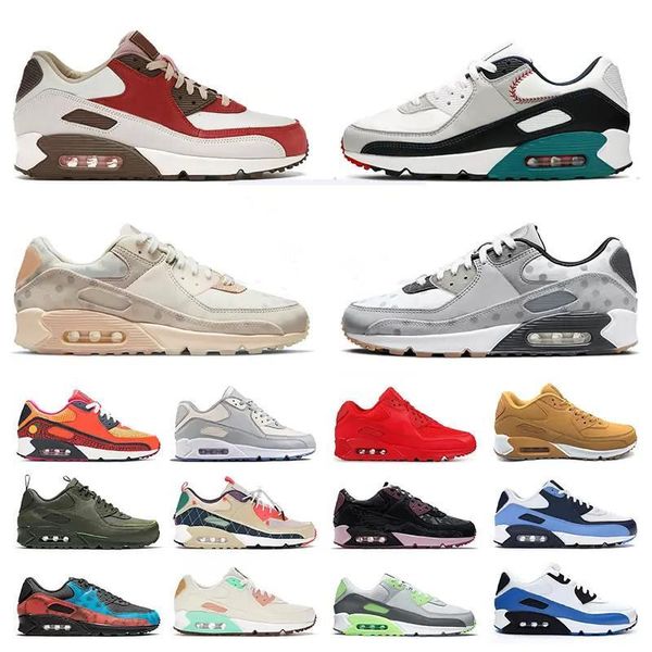 

mens classic og 90 running shoes men and women black red white trainer soft cushion surface breathable sneaker eur 36-45 dxuwx