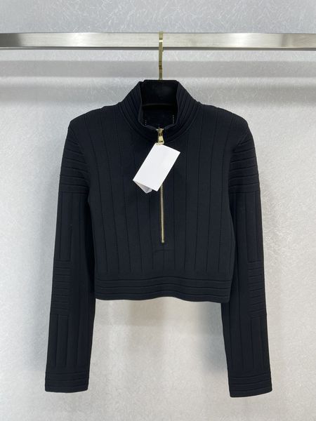 

super classic and cool shoulder pad knitted top, White;black