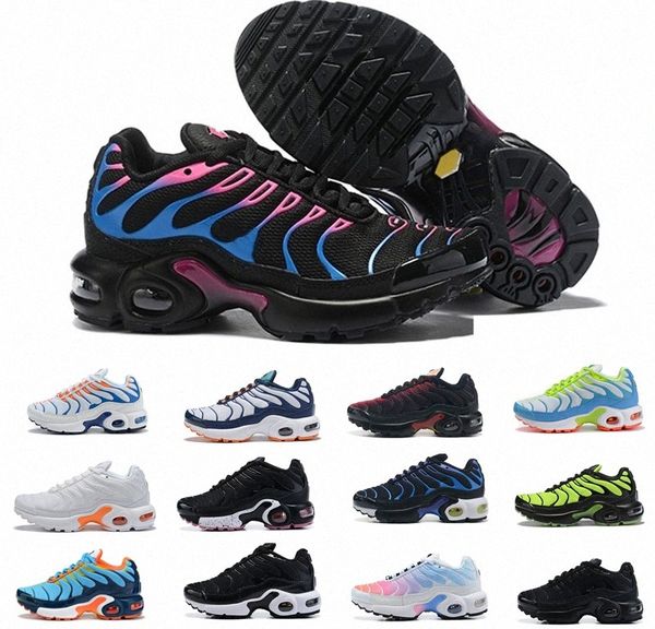 

kids shoes tn enfant boys girls boy kid running shoe sneakers toddlers yellow triple white red voltage purple lemon lime bumblebee trainers, Black