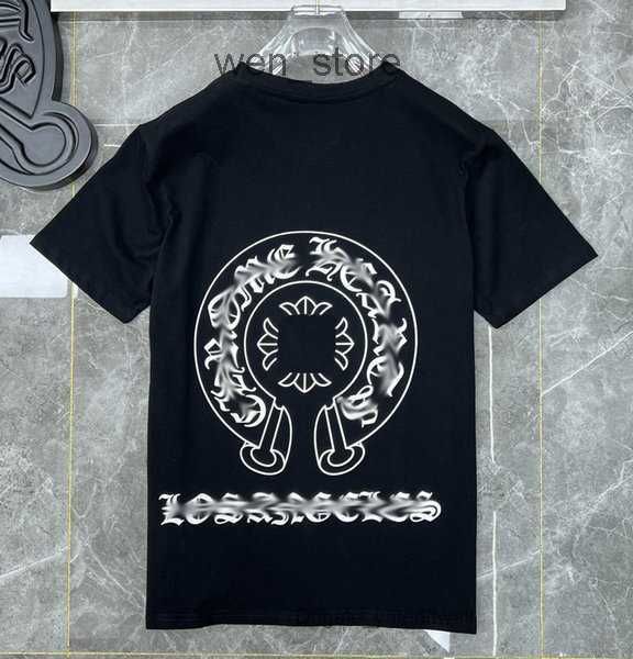 

mens classic fashion ch couple t shirt sanskrit letter t-shirt horseshoe cross pattern tshirts designers hip hop sweater woman summer 9 u9p, White;black