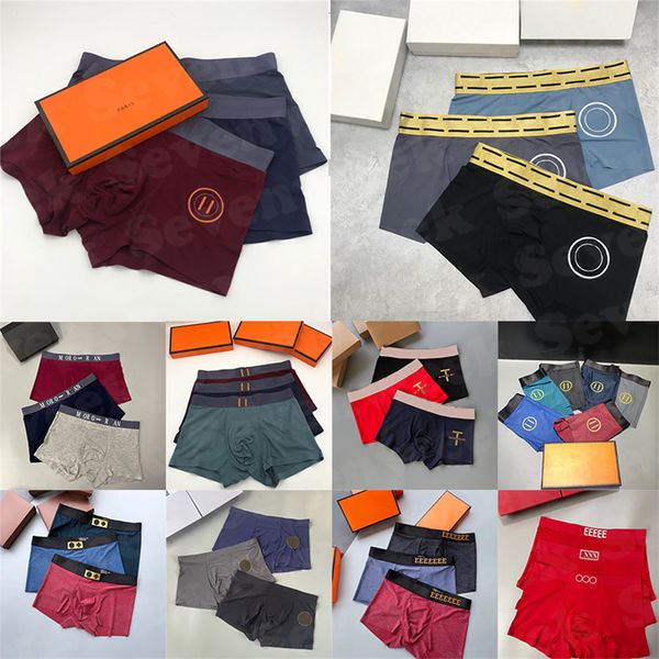 

mens underwear designer boxers underpants luxury brand underwears breathable fashion casual men shorts boxer underwear, Black;white