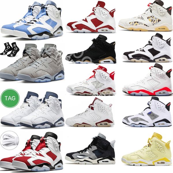 

retros mens jumpman 6 6s basketball shoes unc cool grey toro university blue red oreo georgetown midnight navy cactus jack black infrared tr
