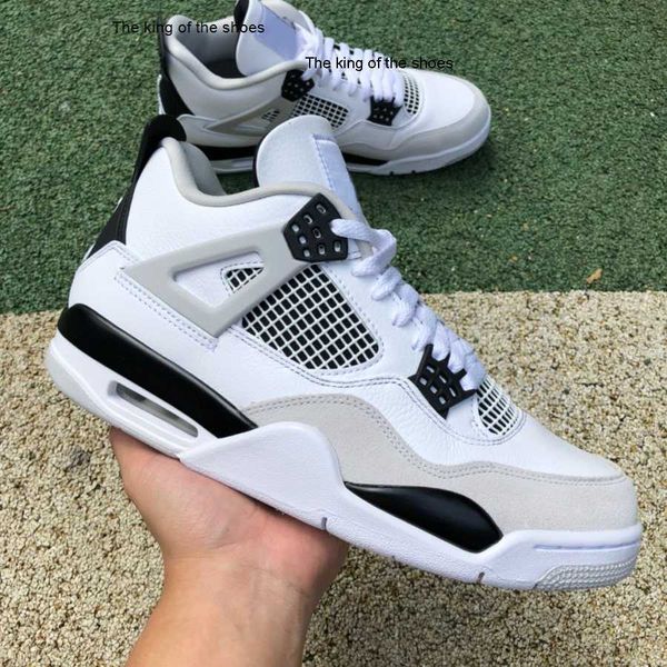 

with box 4 4s mens basketball shoes military black white neutral grey high cut men women trainers sports sneakers dh6927-111 quality 5.5-132