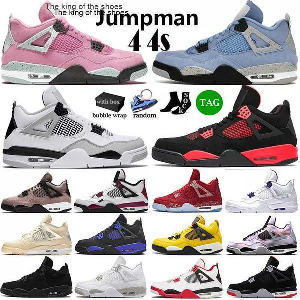 

2023 ogwith box jumpman 4 4s og mens basketball shoes military black red thunder university blue white oreo sail bred black cat canvas shimm