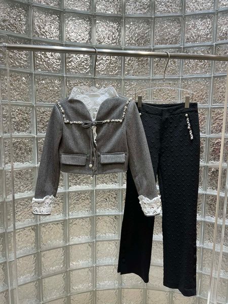 

22 autumn and winter premium grey splice white water soluble flower bead set