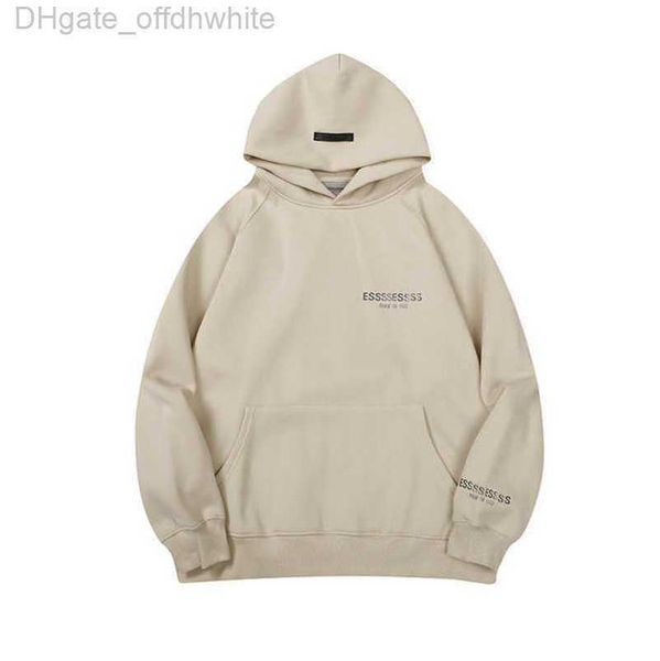 

luxury men's essss sweatshirts jackets hoodies men women chest letter pullover hooded hip hop loose sweatshirt sweater casual couple c, Black;brown