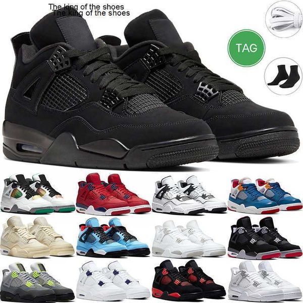 

2023 og4 4s retro basketball shoes military black cat university blue sail white oreo red thunder bred cement midnight navy men women sports